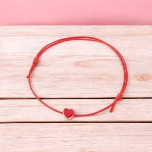 Alternative view of Slim heart karkötő - Red